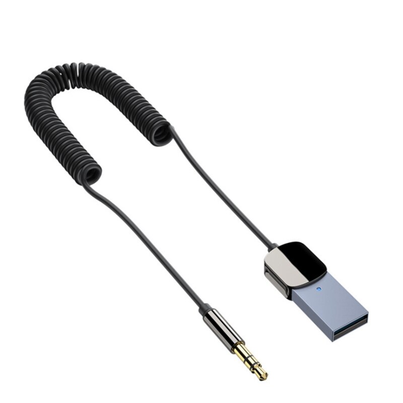 Bluetooth Aux Adapter Dongle USB to 3.5mm Jack Car Audio Aux Bluetooth 5.0 Handsfree Kit for Car Receiver BT Transmitter: Default Title