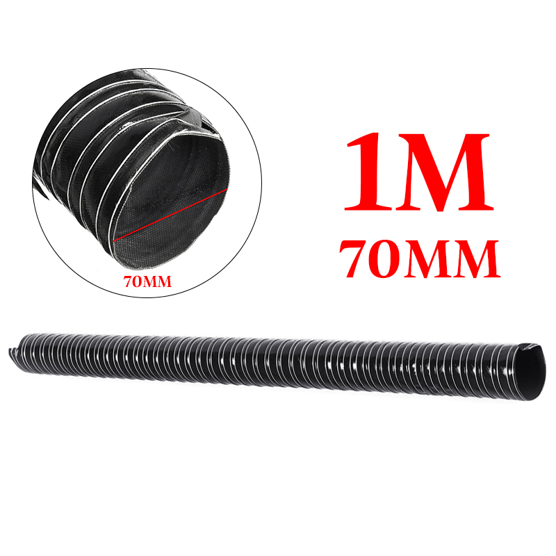 Car Hood Air Intake Pipe 1m Air Ducting Hose Heat Resistant Temperature Resistance 45/51/57/60/63/70/76mm: 70mm