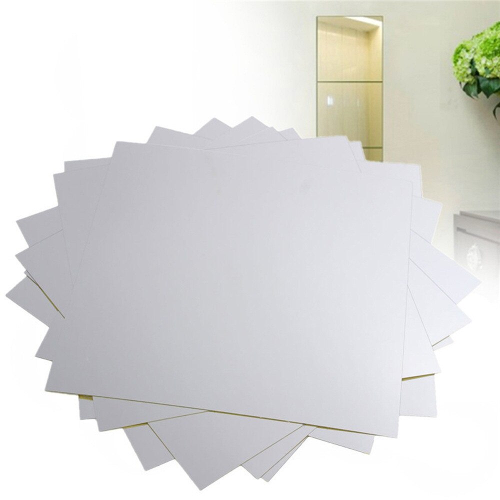 16 pièces carrelage miroir autocollant carré PVC auto-adhésif chambre murale décor papiers peints bricolage artisanat moderne pour la décoration de la maison # BL3