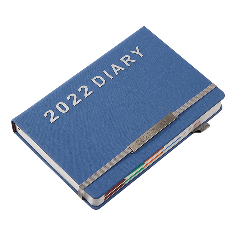2022 2022 Daily Planner Notebook Journey Diary Travel Journal Notepad A5 200 Sheets: Dark blue