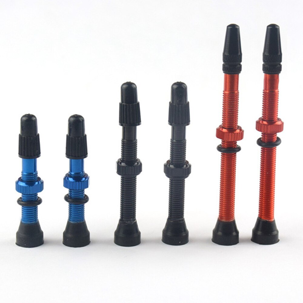 2 Pcs/set Mountain bike road bike tubeless vacuum valve presta 48/60/78mm nozzle aluminum alloy bicycle tire accessories