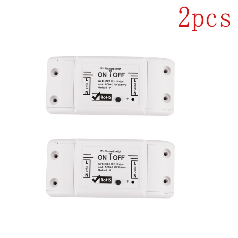 WiFi Smart Light Switch Tuya/Smart Life APP Wireless WiFi Smart Breaker LED Light Remote Control With Alexa Google Home Yandex: 2pcs