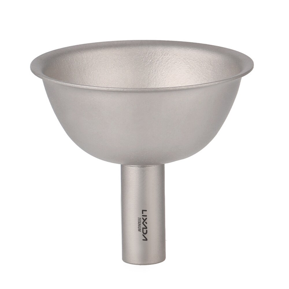 Lixada Titanium Flask Funnel Titanium Funnel Wine Liquid Filling Funnels for Bottles Flasks Containers