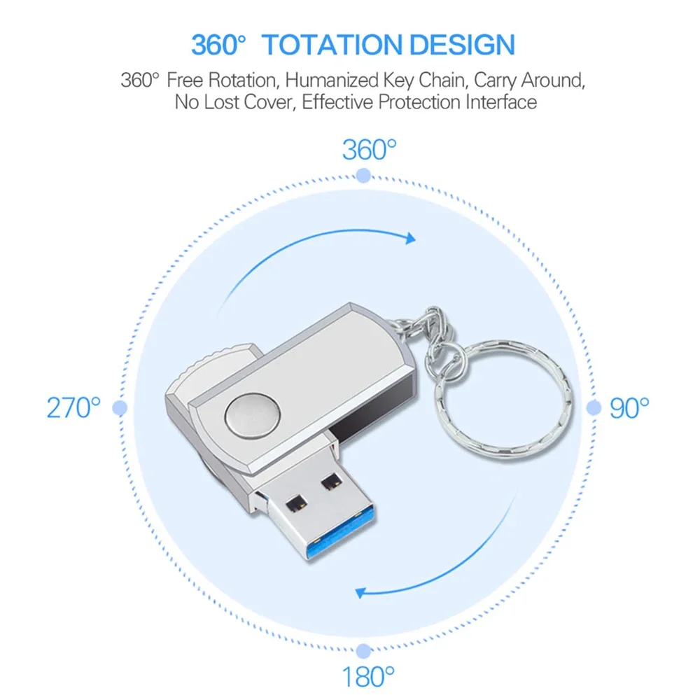 2025 Neuer USB 3.0 16TB Hochgeschwindigkeits-Pendrive 8TB Metall-USB-Stock 4TB 2TB Tragbare SSD Speicherstick