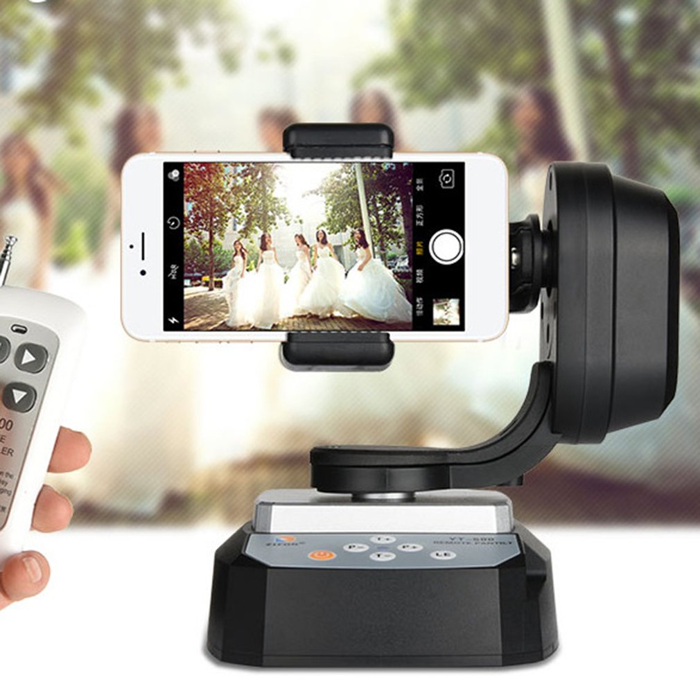 Yt -500 panorama elektrisk fjernbetjening gimble mobiltelefon selvudløser live stativ til gopro micro single til sony qx kamera