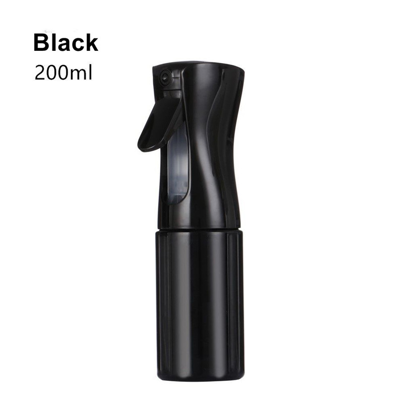Botella pulverizadora de alta presión para peluquería, bote rociador de niebla continua de 200ML/500ML, herramientas de peluquería, regadera rellenable: 200ml Black