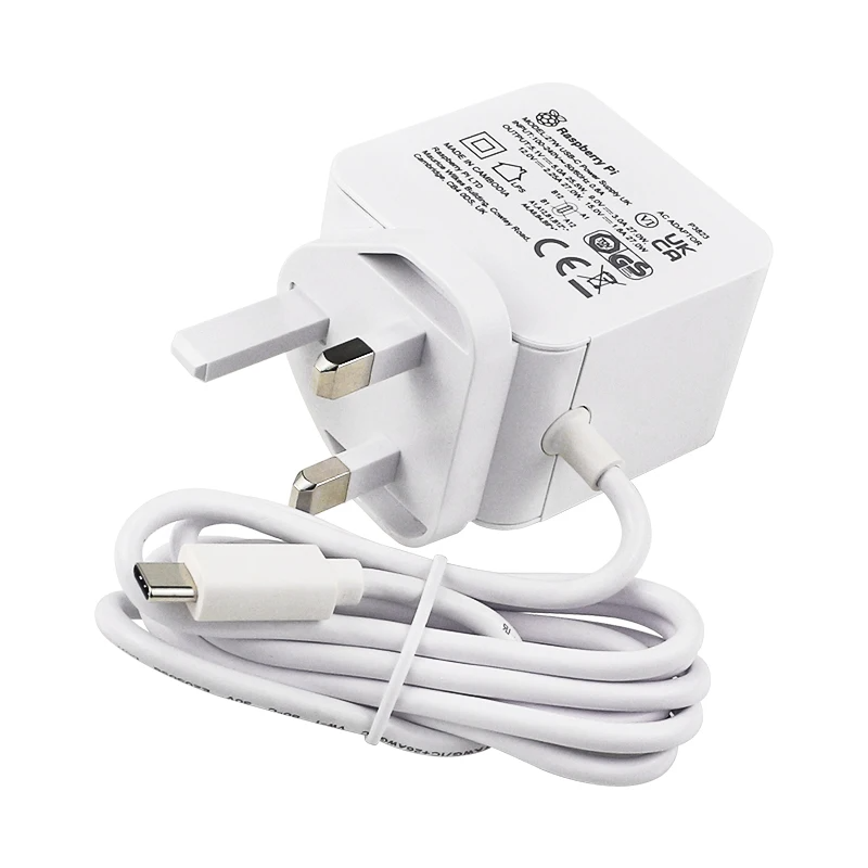 Officiële Raspberry Pi 5 27W USB-C Voeding 5.1V 5a USB-C Pd Opladen Eu Us Uk Stekker Adapter Voor Raspberry Pi 5: Blauw