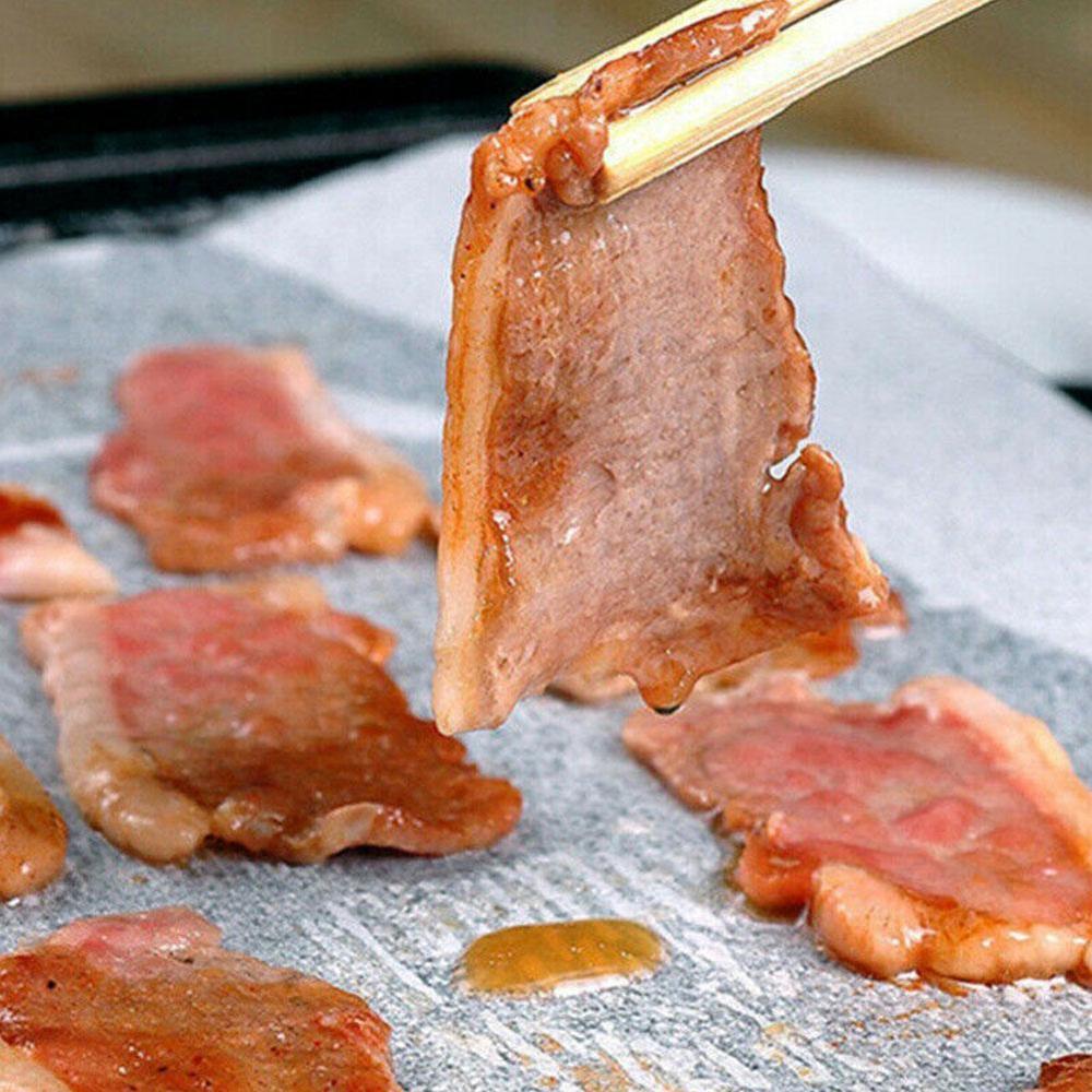 BBQ Baking Tray Greaseproof Paper Household Baby Oven Bakeware Oil-Absorbing Sheets Non-stick Barbecue Pap H1V1