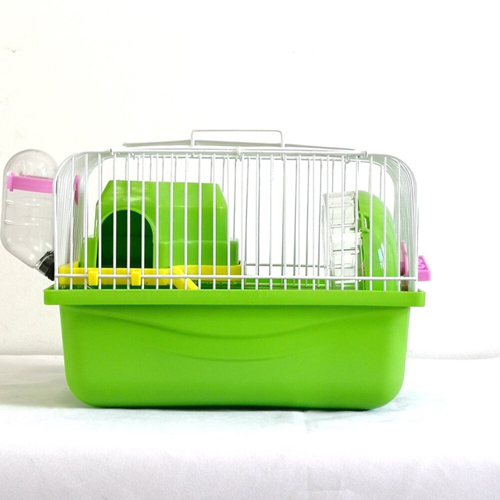 Double Cage à Hamster rose, fournitures de luxe, jouet, petite Cage de manège, châssis de couleur: Green