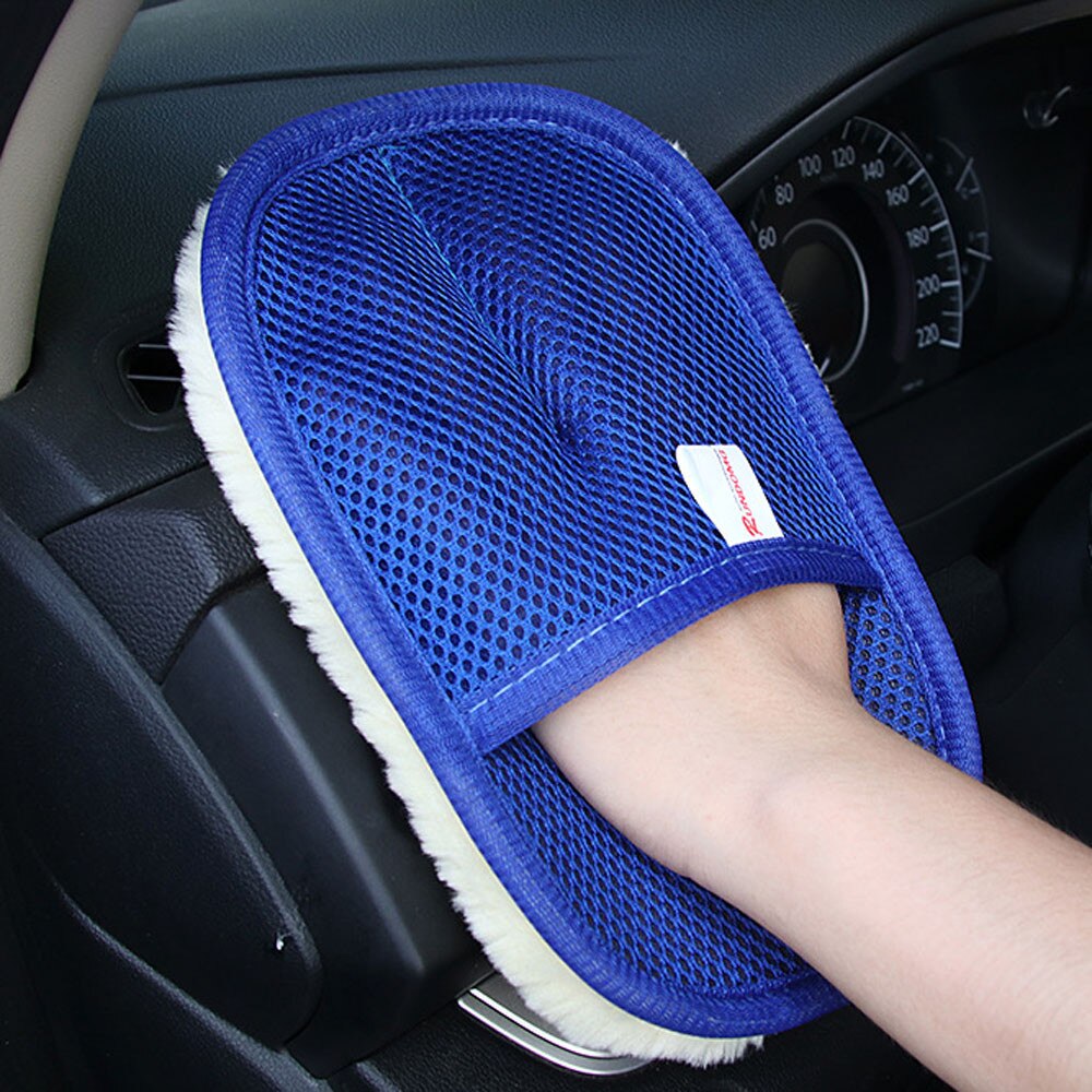 de lavado de coches limpieza esponja limpiador de vidrio onda azul lavado de coches triangular accesorios de coche
