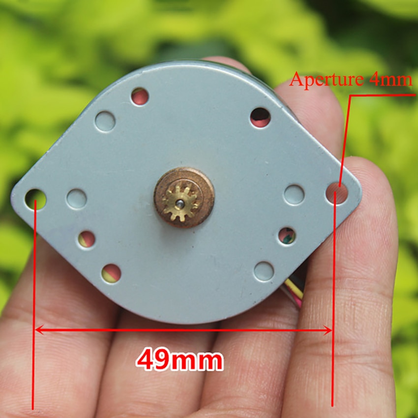 DC 12V Ultra-dünne Stepper Motor- 2-Phase 4-draht 3,6 Grad Mini Schrittmotor 10 zähne 0,5 Modul Getriebe Stepper Motor- Zubehör
