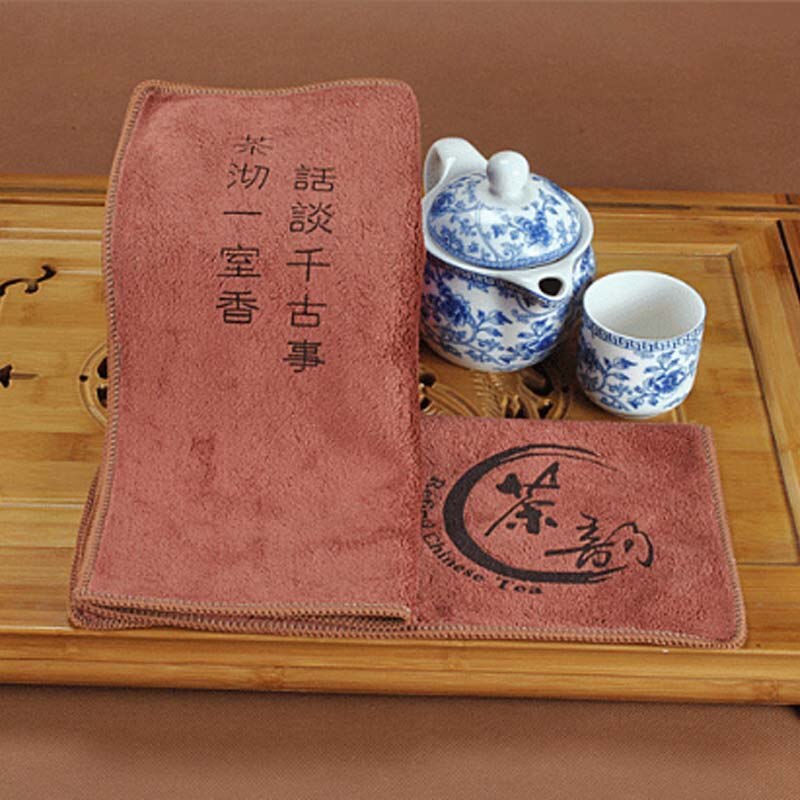 Tea Cloth Absorbent Strong Tea Napkins Tea Set Accessories Nice Tea Towels 1 PCS Fiber 30*30cm