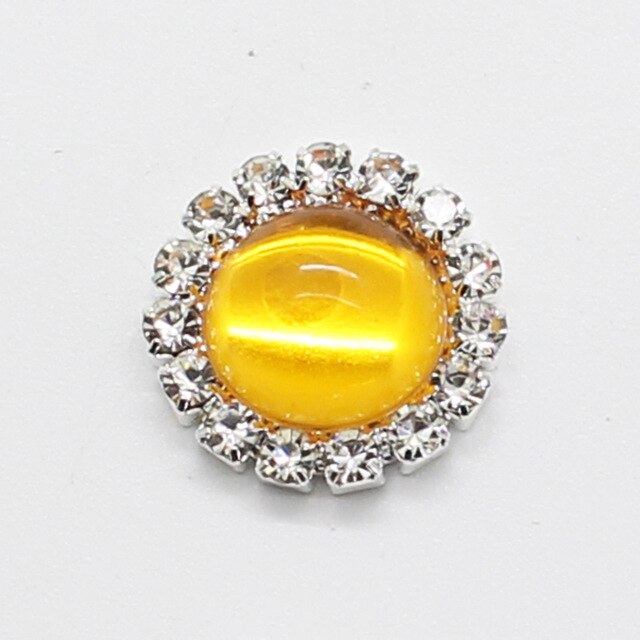 estilo, 10 Uds., cuentas brillantes de 15mm, accesorios redondos de joyería Diy, placa de diamantes de imitación, accesorios de ropa para invitación de boda: Morado