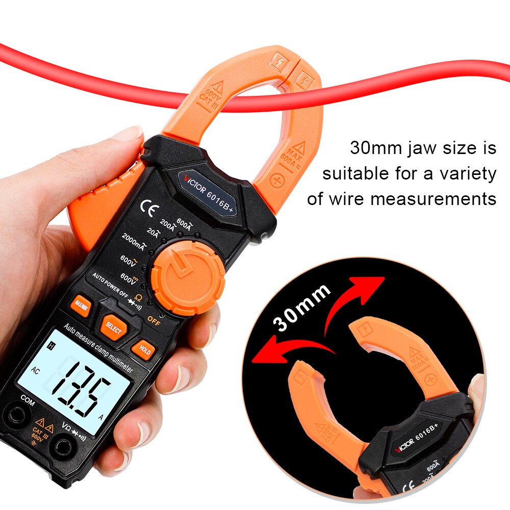 Digital Clamp Meter AC DC Multimeter Pinza Amperimetrica Auto Range True RMS High Precision Capacitance NCV Ohm MAX/MIN Tester