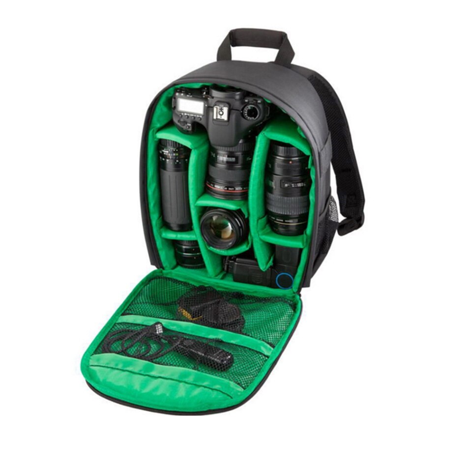 Andoer Multi-functional Camera Backpack Video Digital DSLR Bag Waterproof Outdoor Camera Bag Case for Nikon for Canon for sony: Green