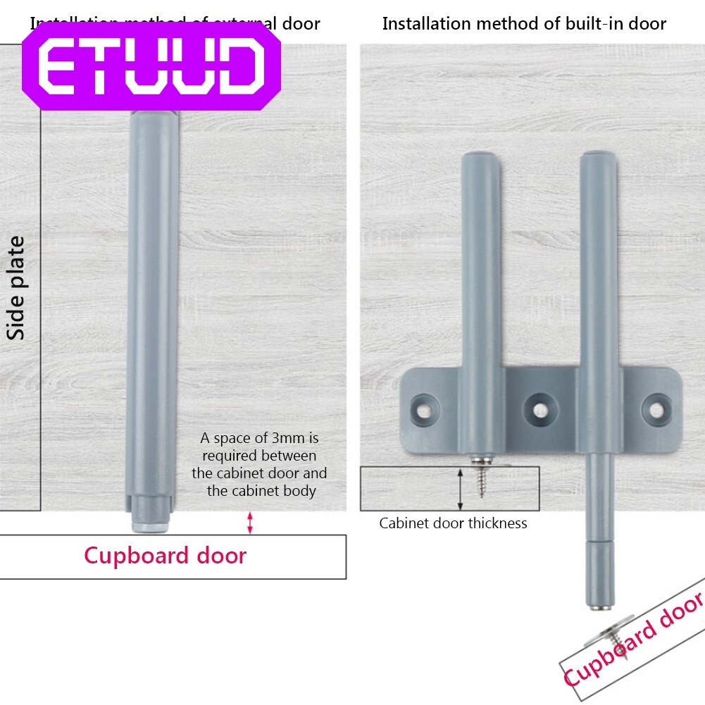 Magnetic Cabinet Catches Cabinet Latch Push to Open Cupboard Drawer Door Touch Stop Damper Buffer Pull Push Invisible