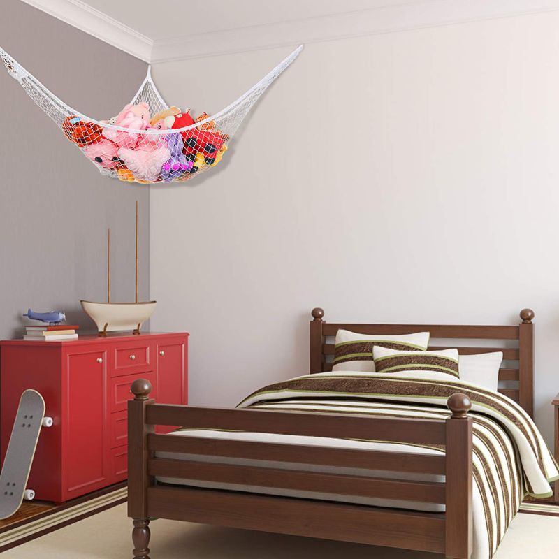 Gittergewebe Netz Spielzeug Hängematte Ecke Kuscheltiere Spielzeug freundlicher Baby Hängende Lagerung Veranstalter 2 Größen