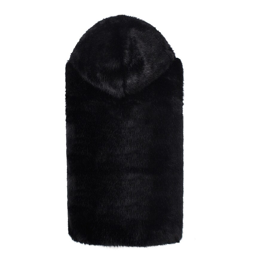 Jacket Men Faux Fur Vest Jacket Sleeveless Winter Body Warm Coat Hooded Waistcoat Gilet