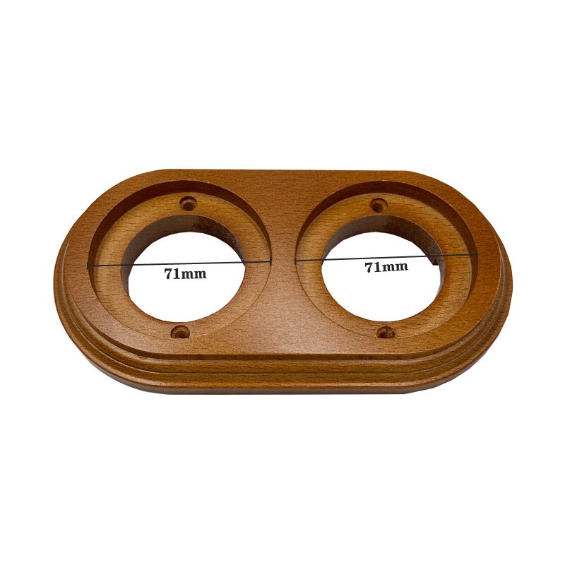 Prises électriques européennes en céramique, Standard ue, noir, blanc, marron, 16A: 2-hole wood base