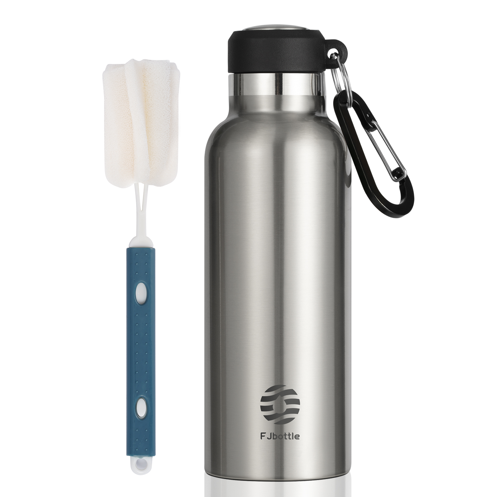FEIJIAN Termo Botella de agua portátil Taza térmica de acero inoxidable Frasco a prueba de fugas Mini 500 ML/600 ML: Gris claro / 1.000-1.500 ml