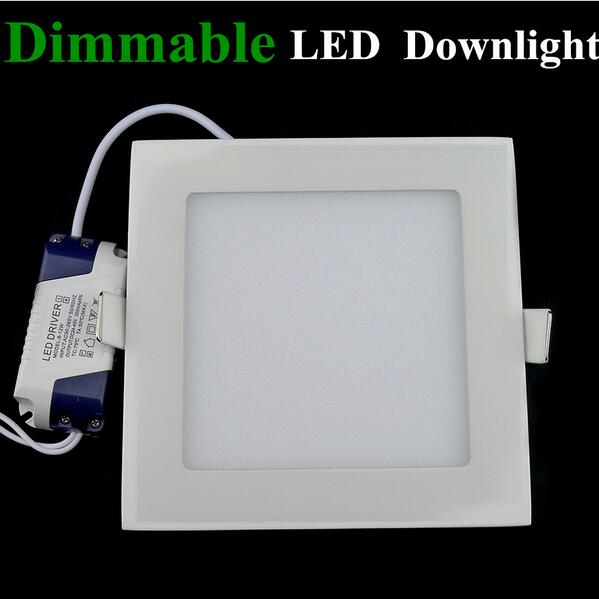 Dimmable LED Panel Light 3w 4w 6w 9w 12w 15w 18w LED Downlight Square LED Recessed Celing Lamp Warm Cold White Spot LED