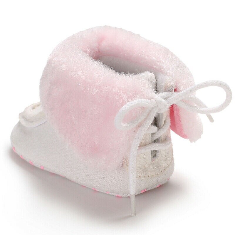 Winter Pluche Dikke Boot Warm Kid Baby Meisje Sneeuw Boot Strik Schoenen Zachte Katoenen Zool Prewalker Crib Kinderen pluche Laarzen