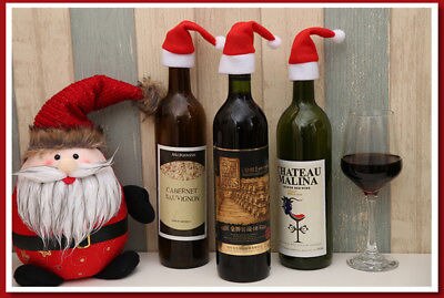 Kerst Kerstman Kleding Hoed Sjaal Wijnfles Cap Cover Decoratie