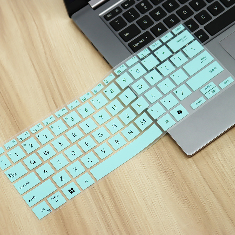 Silicone Laptop Keyboard Cover Skin Protector For ASUS Zenbook A14 OLED UX3407 UX3407Q UX3407QA UX 3407 QA 14 inch: GRAY