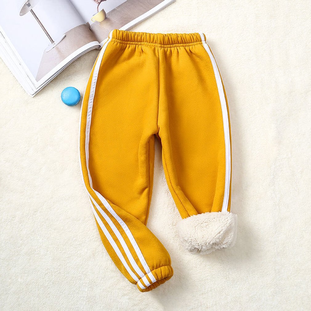 Winter Children's Plush Thermal Pants Thick Sweatpants Boys And Girls Pants Comfortable Leisure Trousers