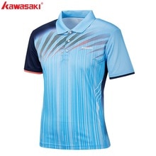 KAWASAKI hombres camisetas secado rápido 100% poliéster tenis Mesa camiseta deportes ropa con botones ST-S1101