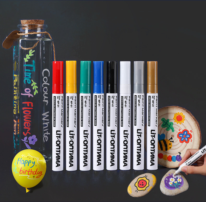 12 Uds. Marcador de pintura permanente colorido, pintura de tela impermeable, marcadores de acuarela, marcadores acrílicos, rotuladores de pintura, pintura mágica