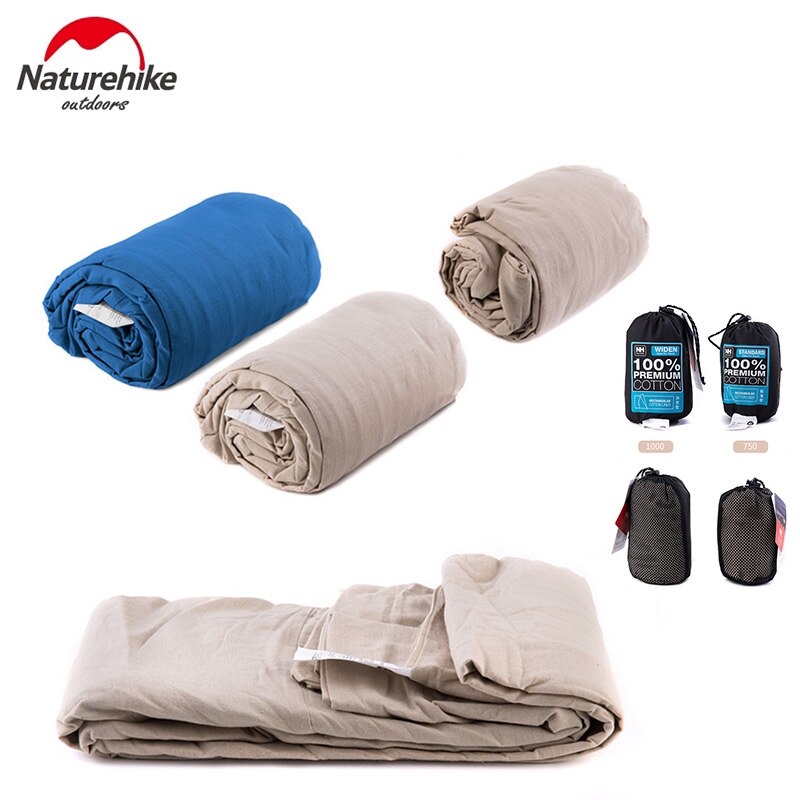 Naturehike kuvert type ultra-let bærbar bomuld med høj elasticitet sovepose foring til udendørs camping
