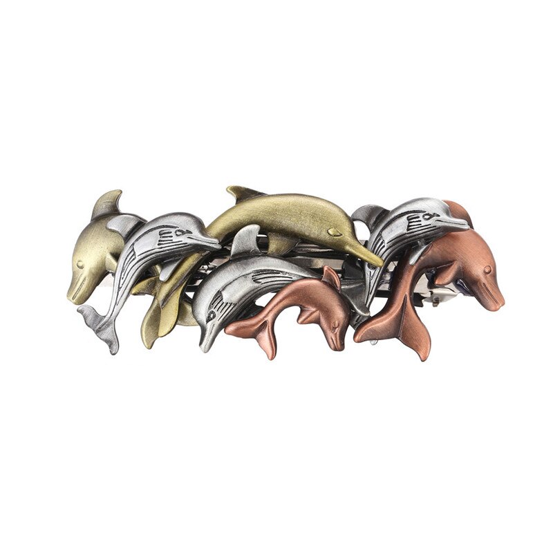 Holiday tematyczne brązowy Steampunk spinki do włosów/szpilki/szt., akcesoria do włosów, 80mm-francuskie grube włosy Barrette ważki/słoń/kot: 5