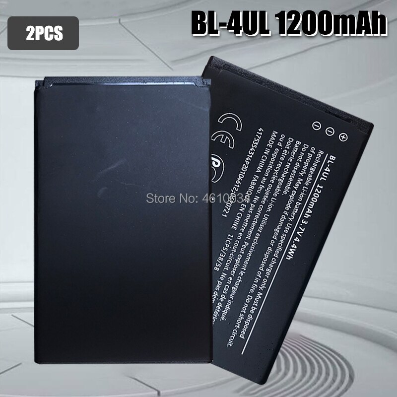 Wysokiej jakości 1200mAh BL 4UL BL-4UL baterii dla Nokia Lumia 225 330 RM-1172 RM-1011 RM-1126 baterii BL4UL: 2pcs