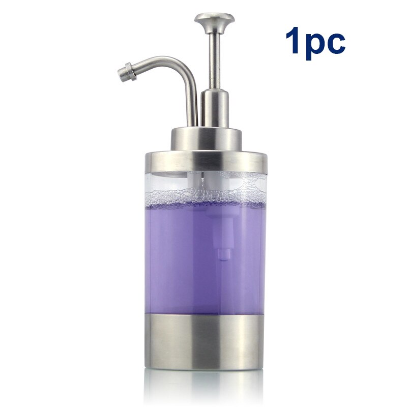 Liquid Soap Dispenser 304 Stainless Steel Brushed Pump Bottle Kitchen Countertop Accessory Home Decor: 1pc