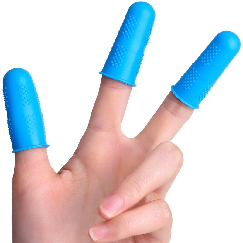 12 pièces thermofusible adhésif doigt casquettes Silicone doigt protecteurs pour colle chaude cire colophane résine miel adhésifs