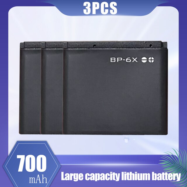 1-20PCS 700mAh BP-6X BP 6X BP6X Replacement Lithium Cell Phone Battery For Nokia 8800 8800S 8800D 8800SE Sirocco 8860 8861 N73i: 3PCS