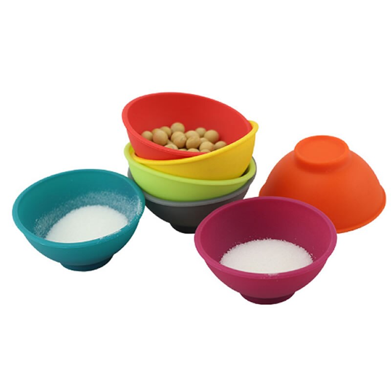 Silicone Mini Bowl Silicone Bowl Baby Solid Food Bowl Kitchen Seasoning Bowl Mask Dishes Children's Products