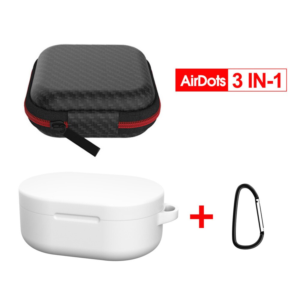 3 IN-1 Case Protection Cover Redmi AirDots Mi Air dots Silicone Case Carabiner Wireless Bluetooth Case for Xiaomi Redmi AirDots: 2
