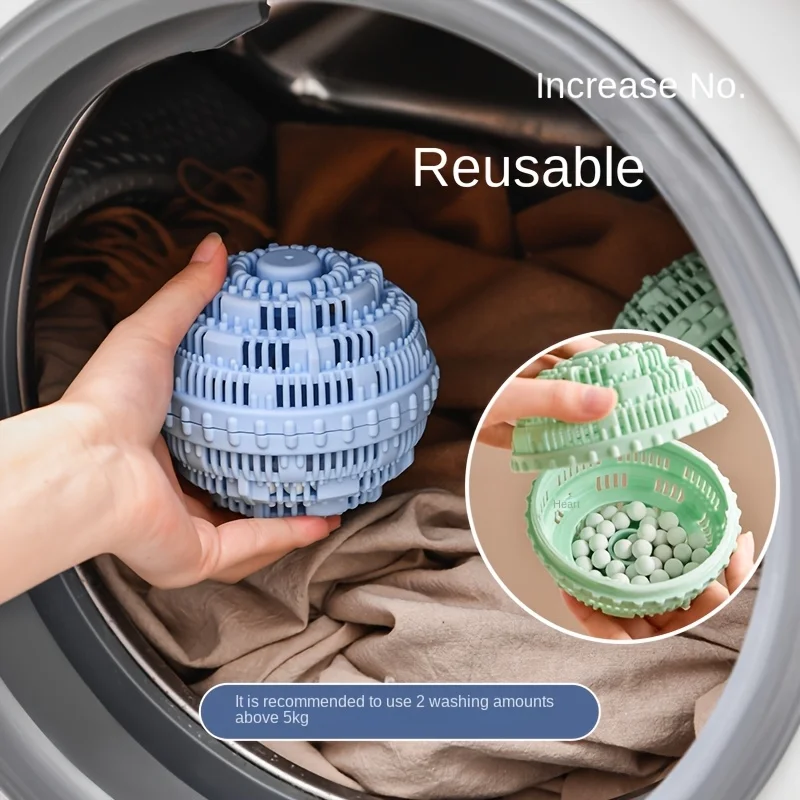 Gjenbrukbare vaskeballer, anti-floker, tøymykner, flekkfjerner - miljøvennlige vaskeballer tørkeballer