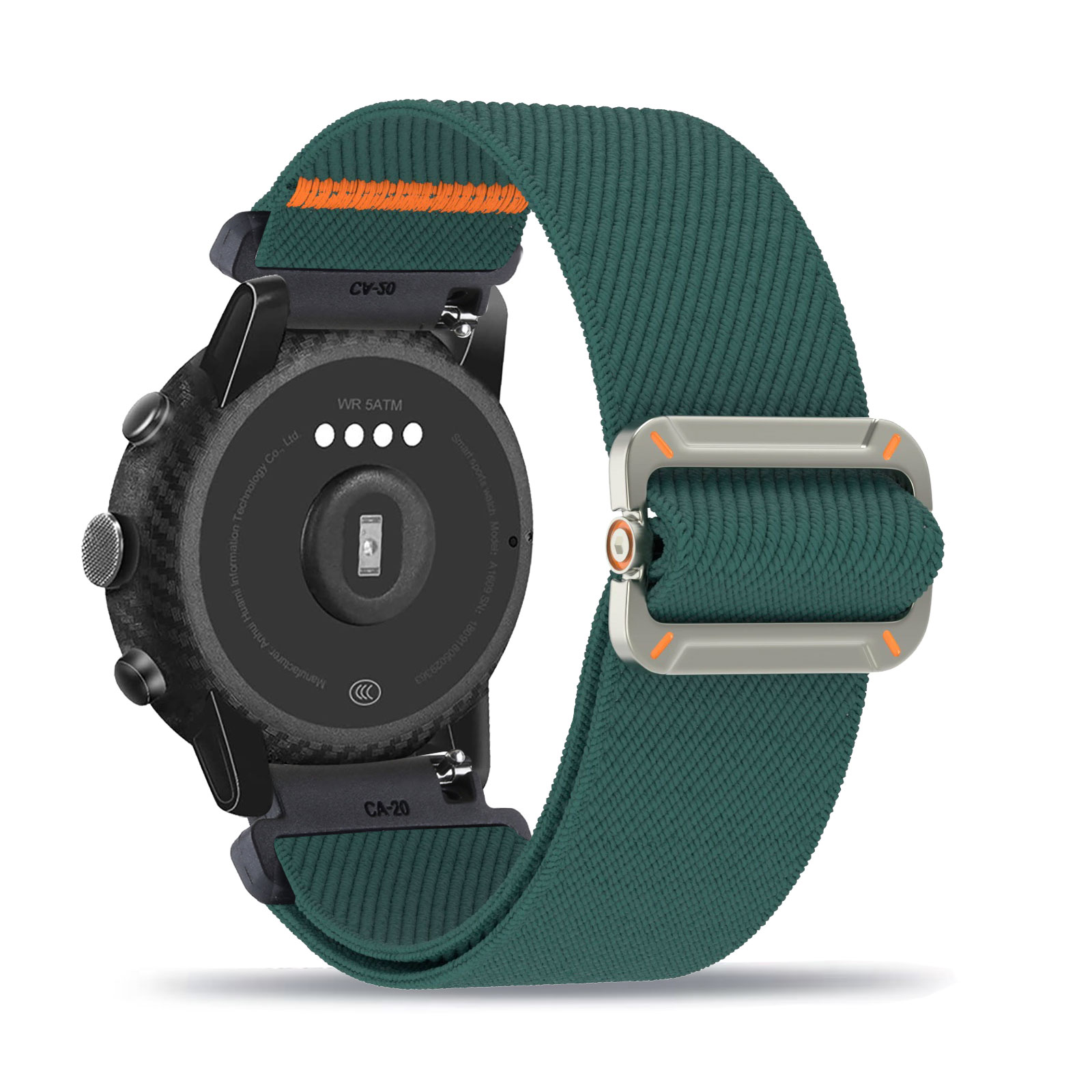 Stretchy Band for Amazfit Stratos 3/Stratos 2/Stratos Band, Soft Nylon Elastic Braided Strap: green