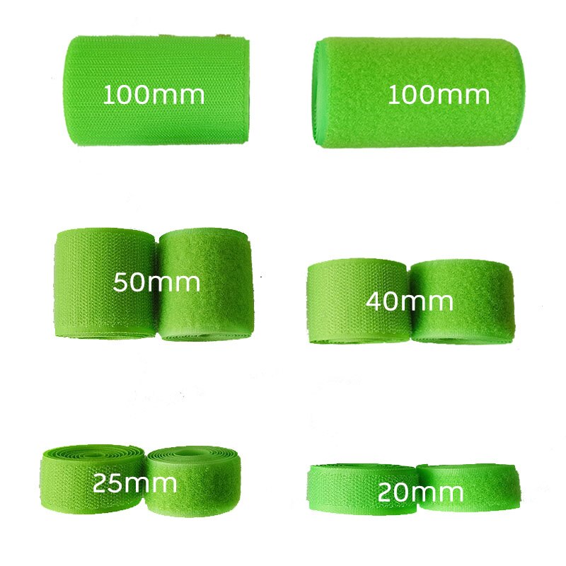 2-10Cm Breedte Lichtgroen Geen Lijm Haak Loop Sluiting Tape Voor Naaien Accessoires Tape Sticker Strap Diy