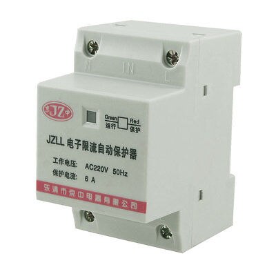 Ac220v 6a 2 topolet elektronisk afbryder overbelastningsbeskyttelse 35mm din skinne