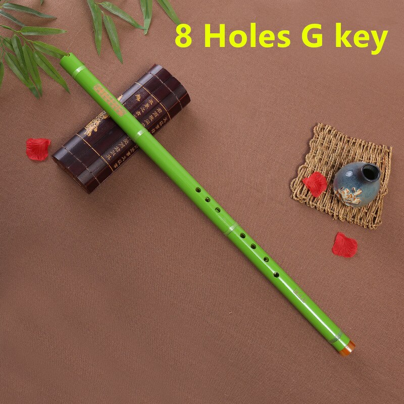 Professionele Paars Bamboe Fluit Xiao Chinese Verticale Piccolo Shakuhachi Klassieke Traditionele Muziek Instrument Korte Dizi Xiao: Green 8 hole G key