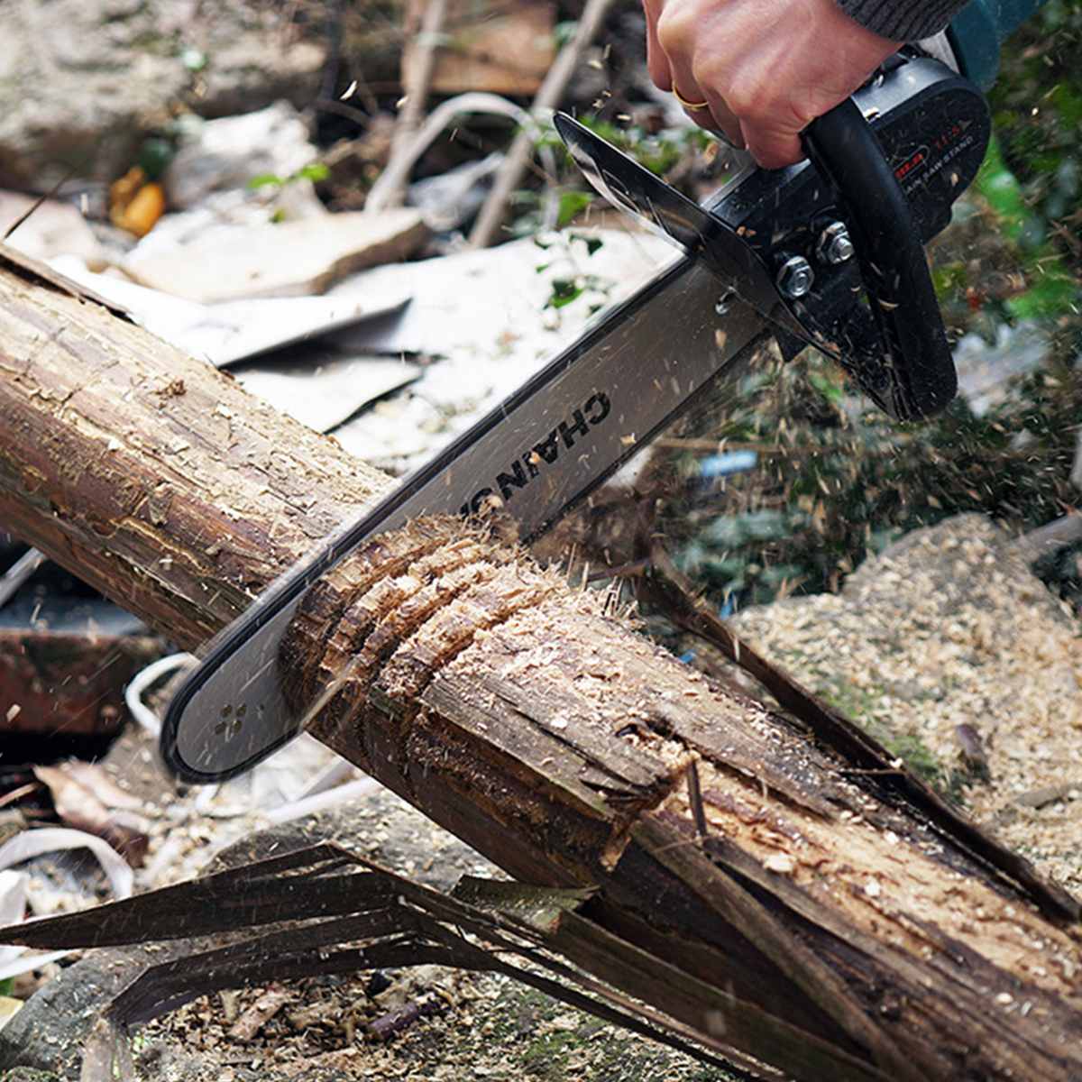 Soporte de motosierra eléctrica de 16 pulgadas, adaptador cambiado M10, Kit de motosierra para carpintería, amoladora angular, disipación de calor rápido