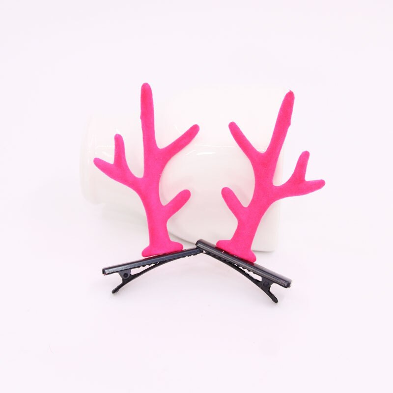 2 stücke Nette Hirsch Ohr Blume Haarnadeln Haar Decorationd SchöNe Weihnachten Barrettes Hirsch Geweih Haar Clips Haar Zubehör: 11