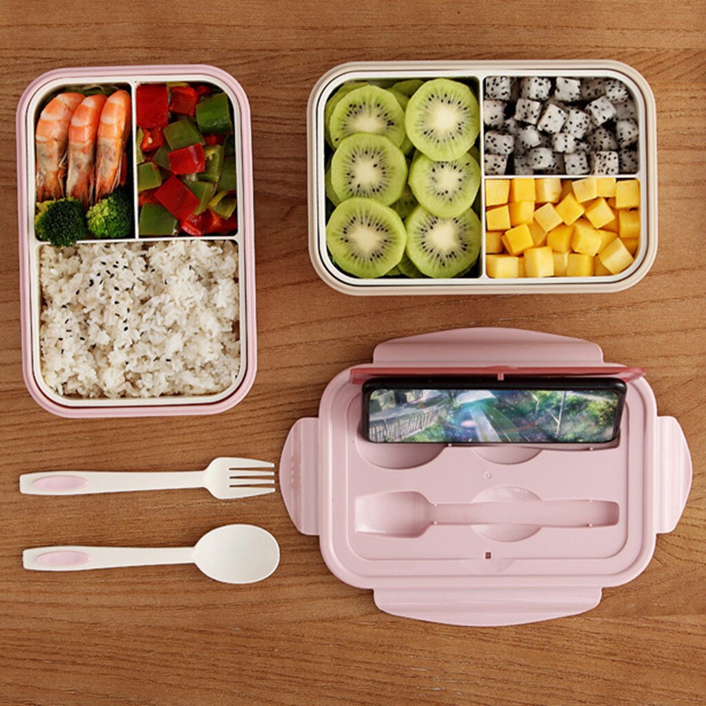 Lunch Box Office Werknemer Student Magnetron Verwarming Bento Doos Verdeeld Grid Japanse Lunch Box Set Isolatie Draagbare C50