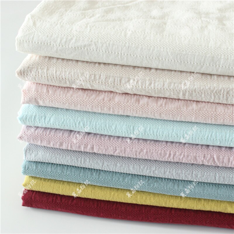 Katoen Stof Puur Katoen Vlakte Gewassen Jacquard Stof Vrouwen Overhemd Rok Stof Kinderkleding Stof