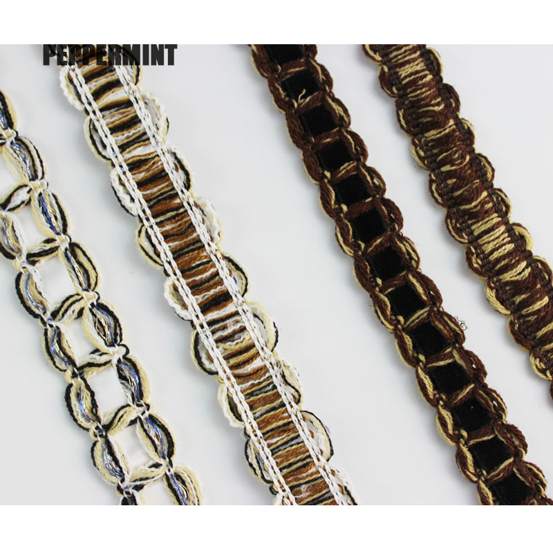 1 yard 2 cm Geweven Vlecht Singels jacquard Touw Trim Golden geweven Kant Naaien Accessoire voor Kleding DIY vintage Trimmen