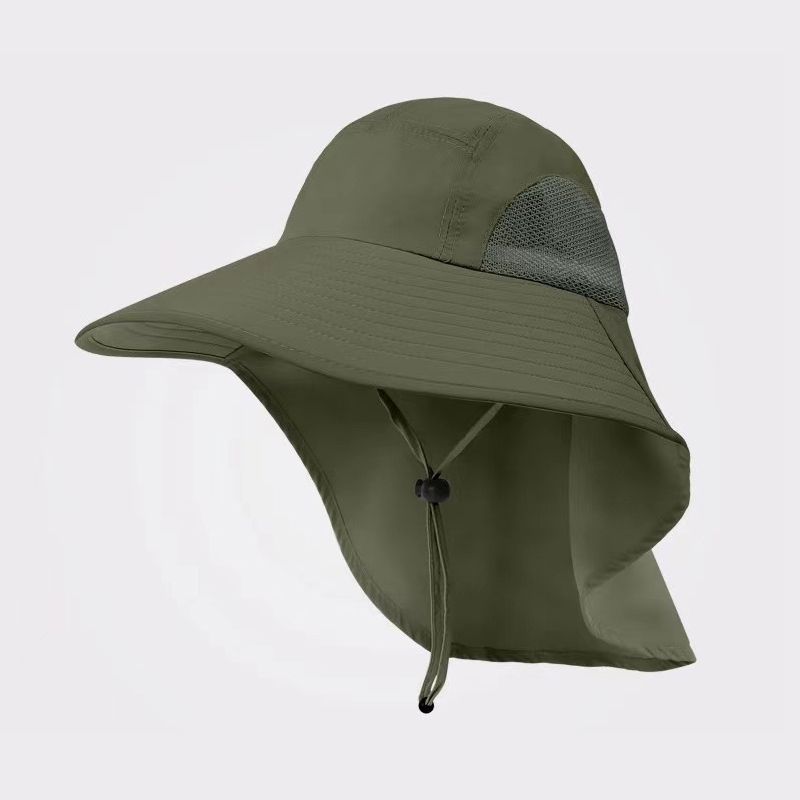 Wide Brim Baseball Hats for Women and Men Sun Cooling Neck Guard Safari Cap for Hiking Fishing Outdoor Hat with Flap: Dark Grey